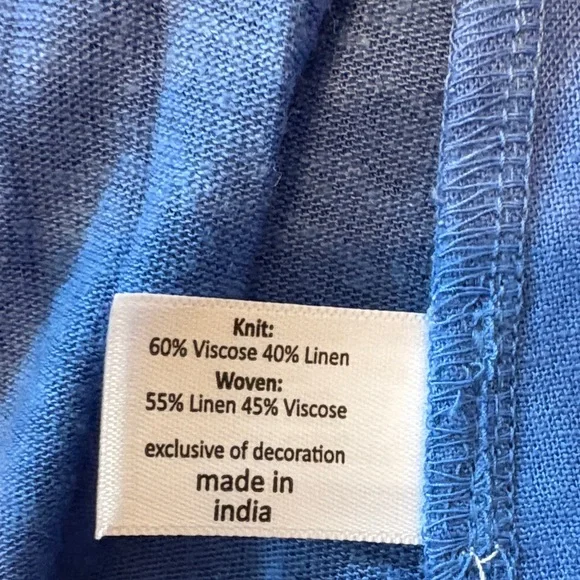 Lane Bryant size 26 Blue Ruffle Sleeve Blouse - Picture 6 of 6